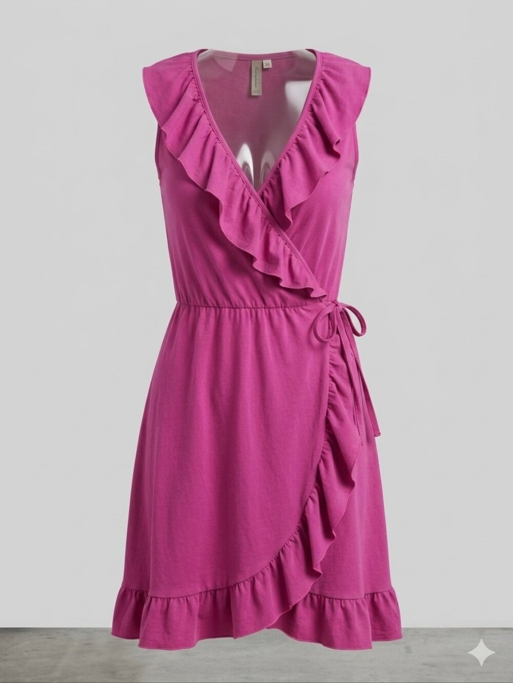 Hanna Andersson Magenta Ruffled Wrap Midi Dress